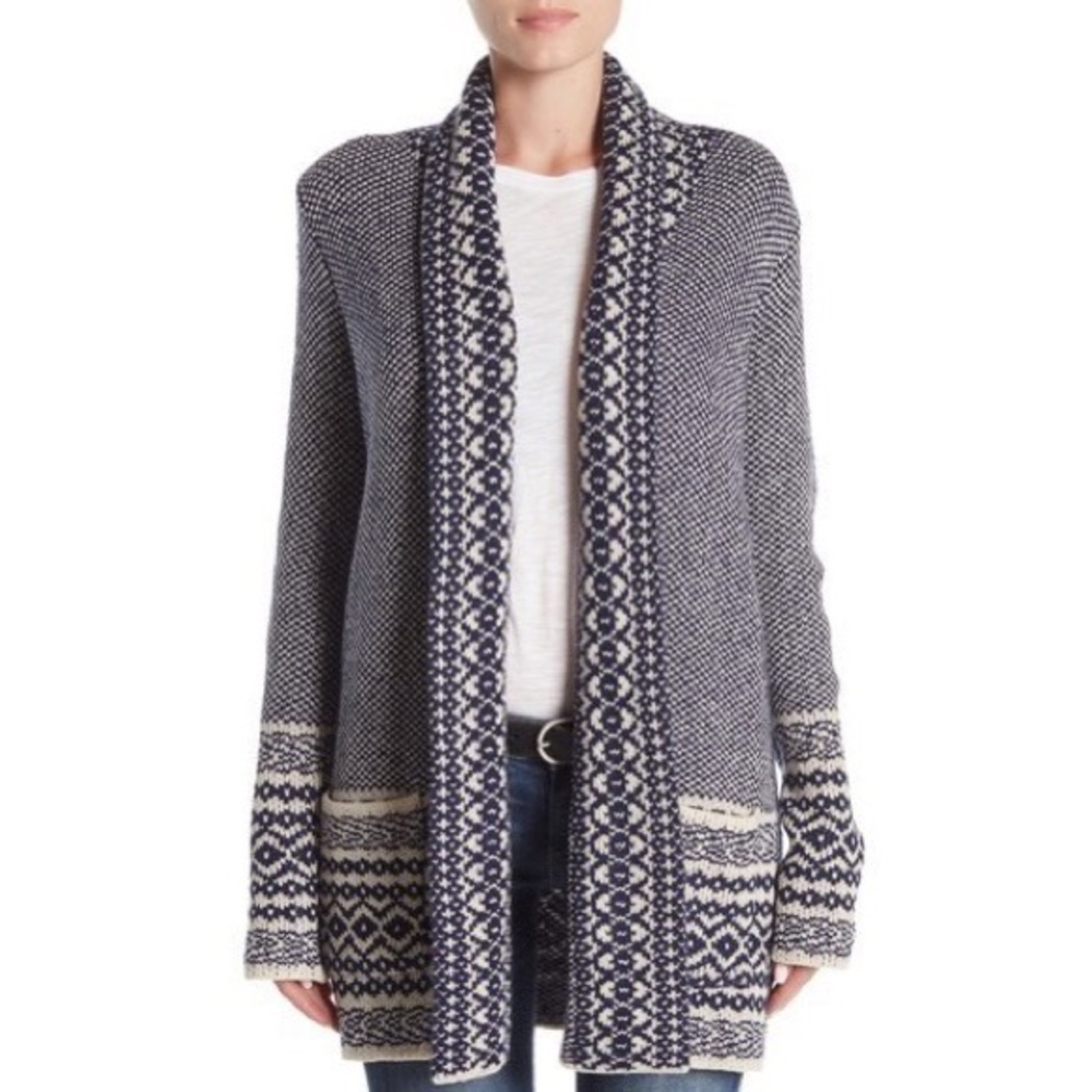 Lucky Brand Border Cardigan - Picture 3 of 6